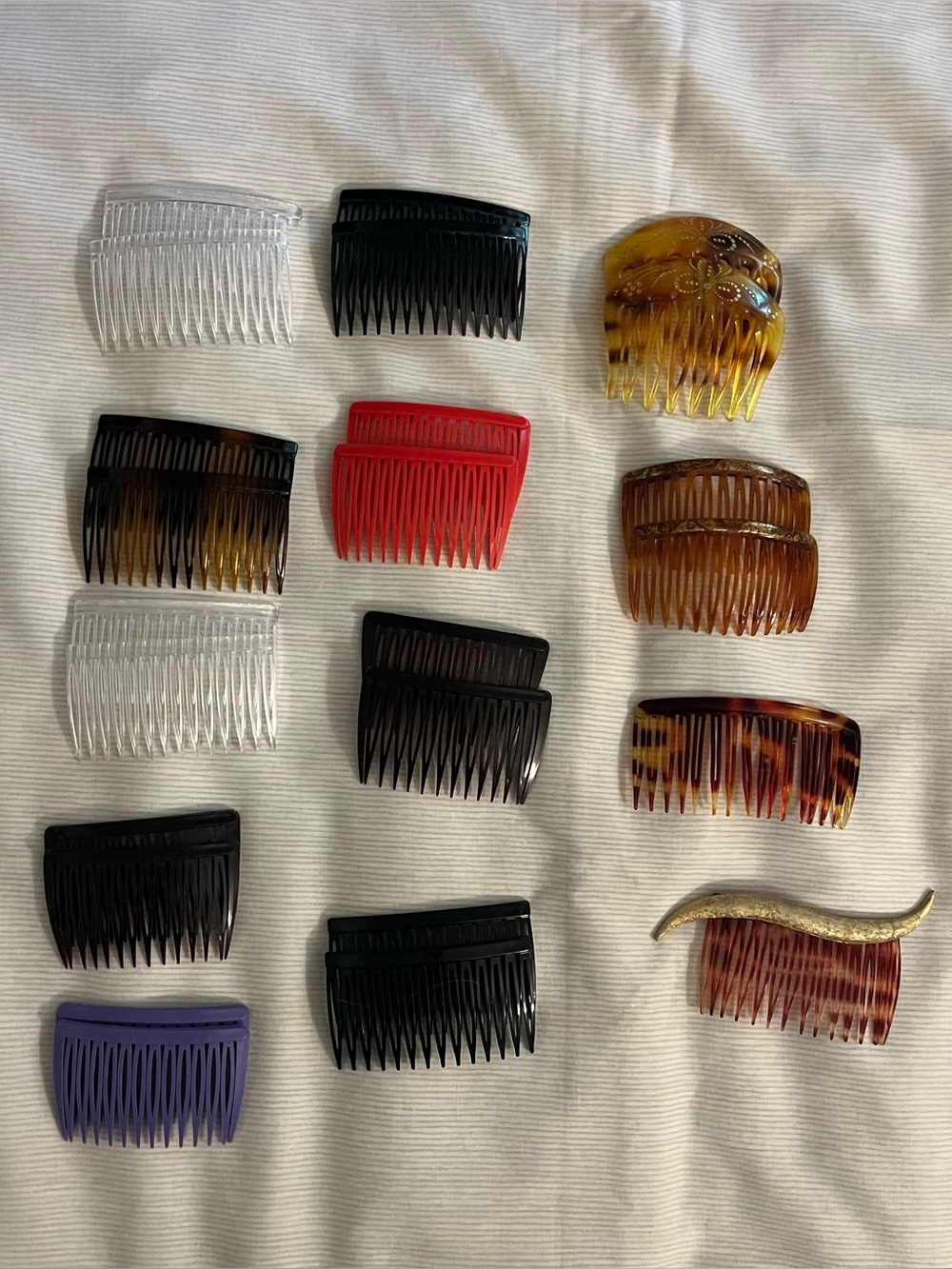 Assorted Hair Combs Pack - Mixed Colors